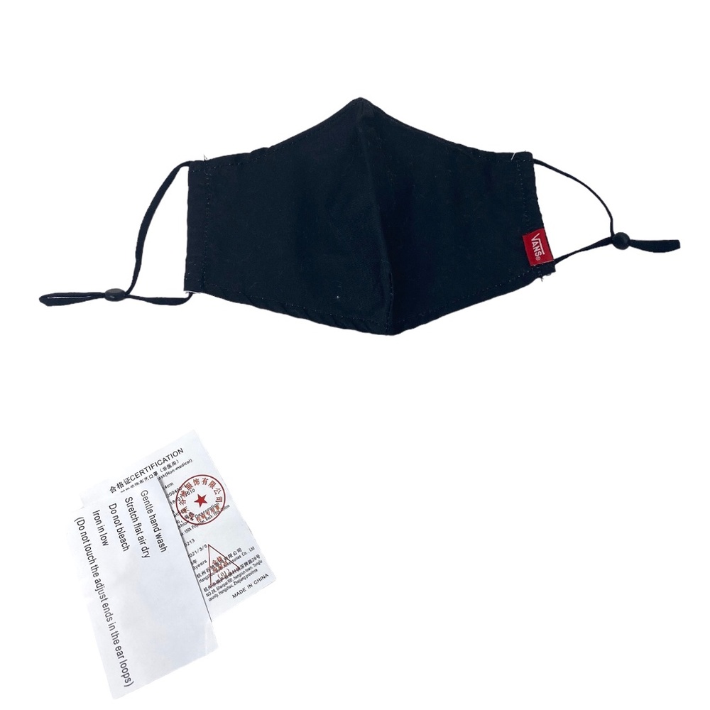 VANS Fabric Face Mask Black Reusable Washable Not Medical ALSU01555